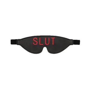 Ouch! Blindfold - Slut - Black