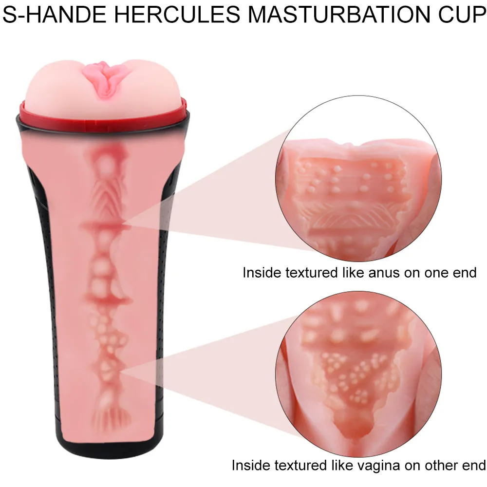 S-HANDE Hercules Realistic Male Masturbator Pocket Pussy Vagina Suction Sex Toy