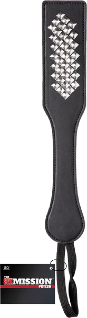 Studded Paddle BDSM Fetish Slapper Whip Bondage Flogger Leather Spank Sex Toy